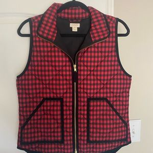 Buffalo plaid vest (J. Crew)